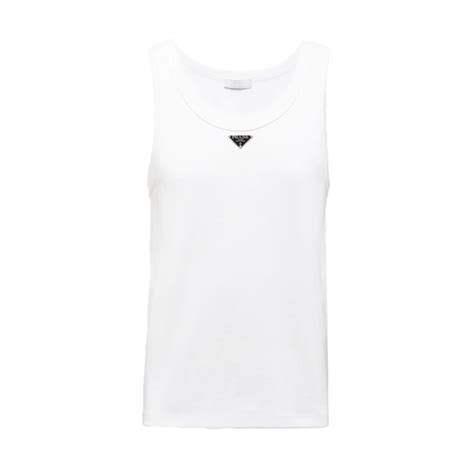 Prada: Men's Tank Top (White) .